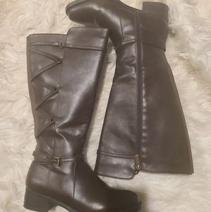 Brown tall boots, Wide calf, 9 1/2W